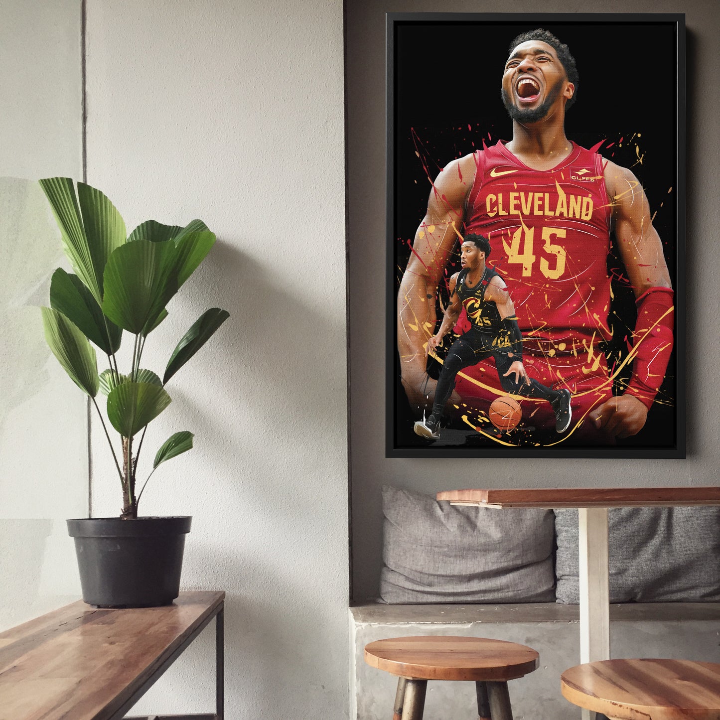 Donovan Mitchell Cavaliers Canvas Print | Cleveland Basketball Wall Art