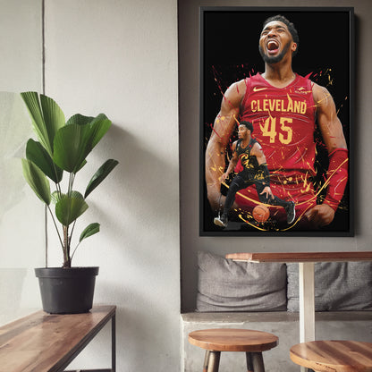 Donovan Mitchell Cavaliers Canvas Print | Cleveland Basketball Wall Art