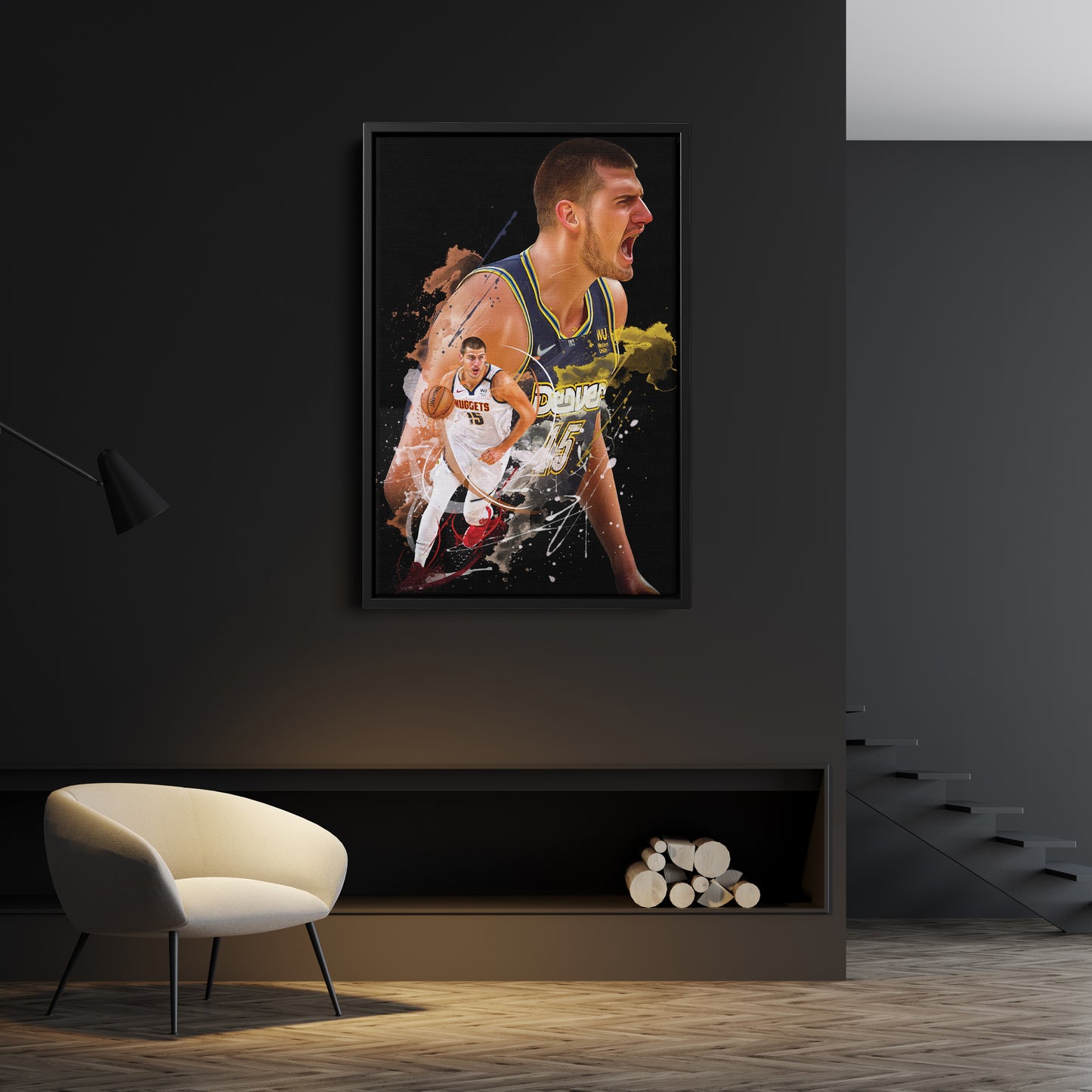 Nikola Jokić Nuggets Canvas Print | Denver Basketball Wall Art