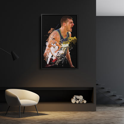 Nikola Jokić Nuggets Canvas Print | Denver Basketball Wall Art