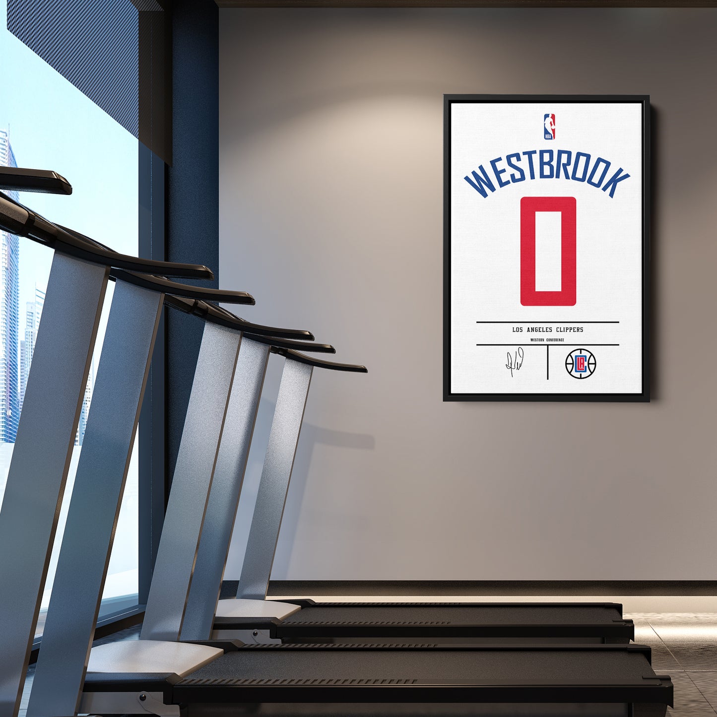 Russell Westbrook Clippers Jersey Canvas Print | Wall Art Decor
