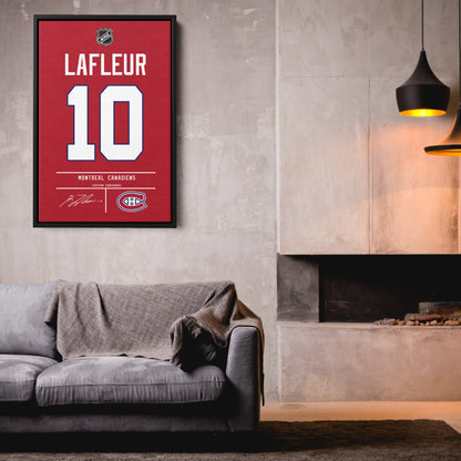 Guy Lafleur Canadiens Jersey Canvas Print | Wall Art Decor