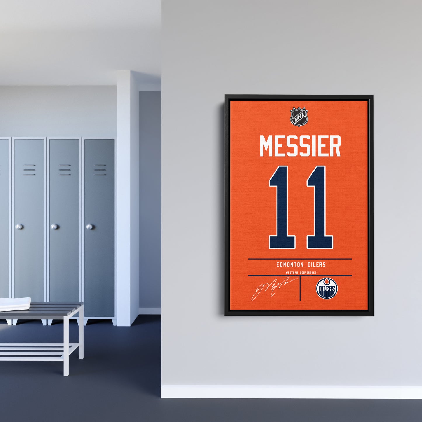 Mark Messier Oilers Jersey Canvas Print | Wall Art Decor