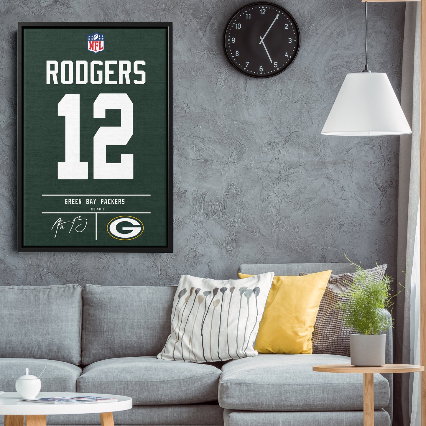 Aaron Rodgers Packers Jersey Canvas Print | Wall Art Decor