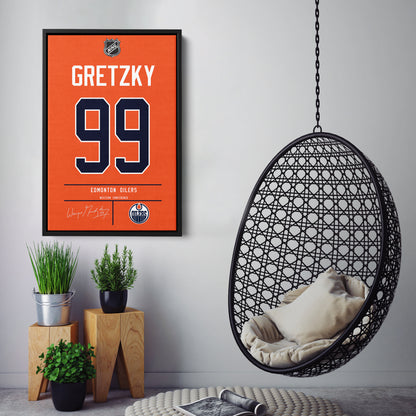 Wayne Gretzky Oilers Jersey Canvas Print | Wall Art Decor