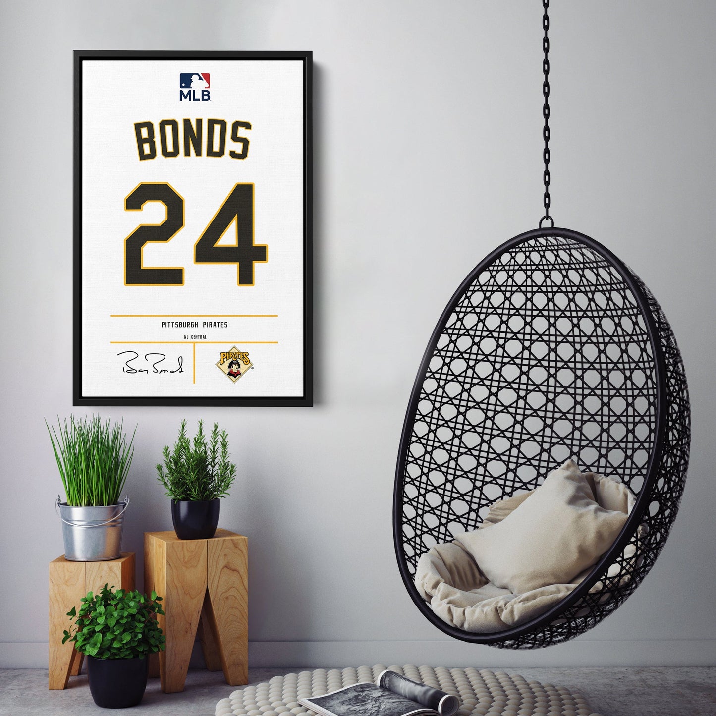 Barry Bonds Pirates Jersey Canvas Print | Wall Art Decor