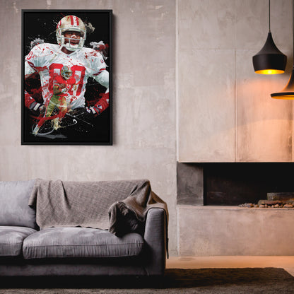 Jerry Rice 49ers Canvas Print | San Francisco Football Wall Art