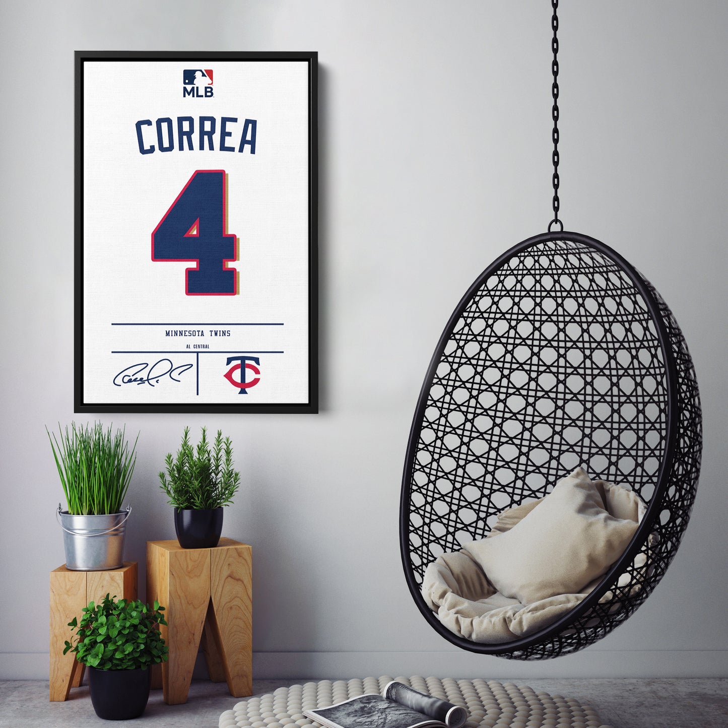 Carlos Correa Twins Jersey Canvas Print | Wall Art Decor