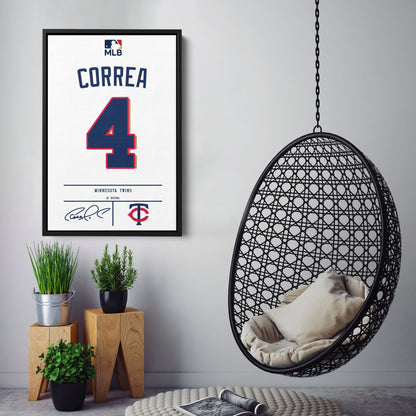 Carlos Correa Twins Jersey Canvas Print | Wall Art Decor
