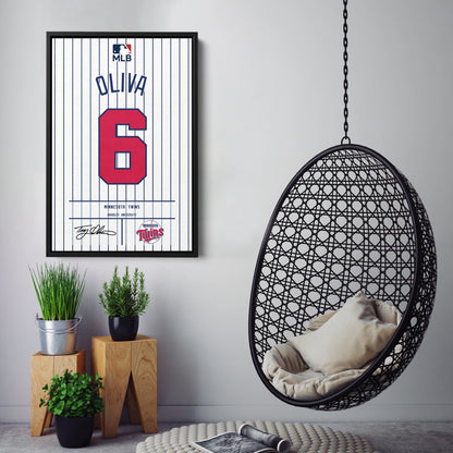 Tony Oliva Minnesota Twins Jersey Canvas Wall Art