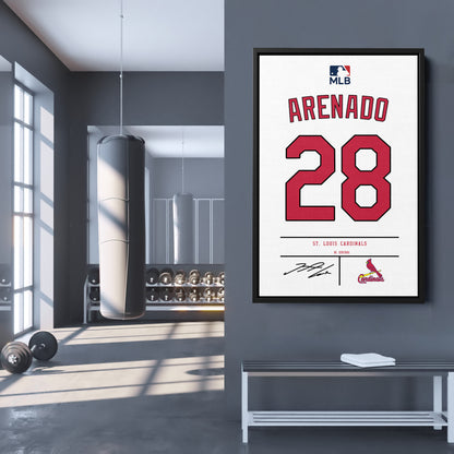 Nolan Arenado Cardinals Jersey Canvas Print | Wall Art Decor
