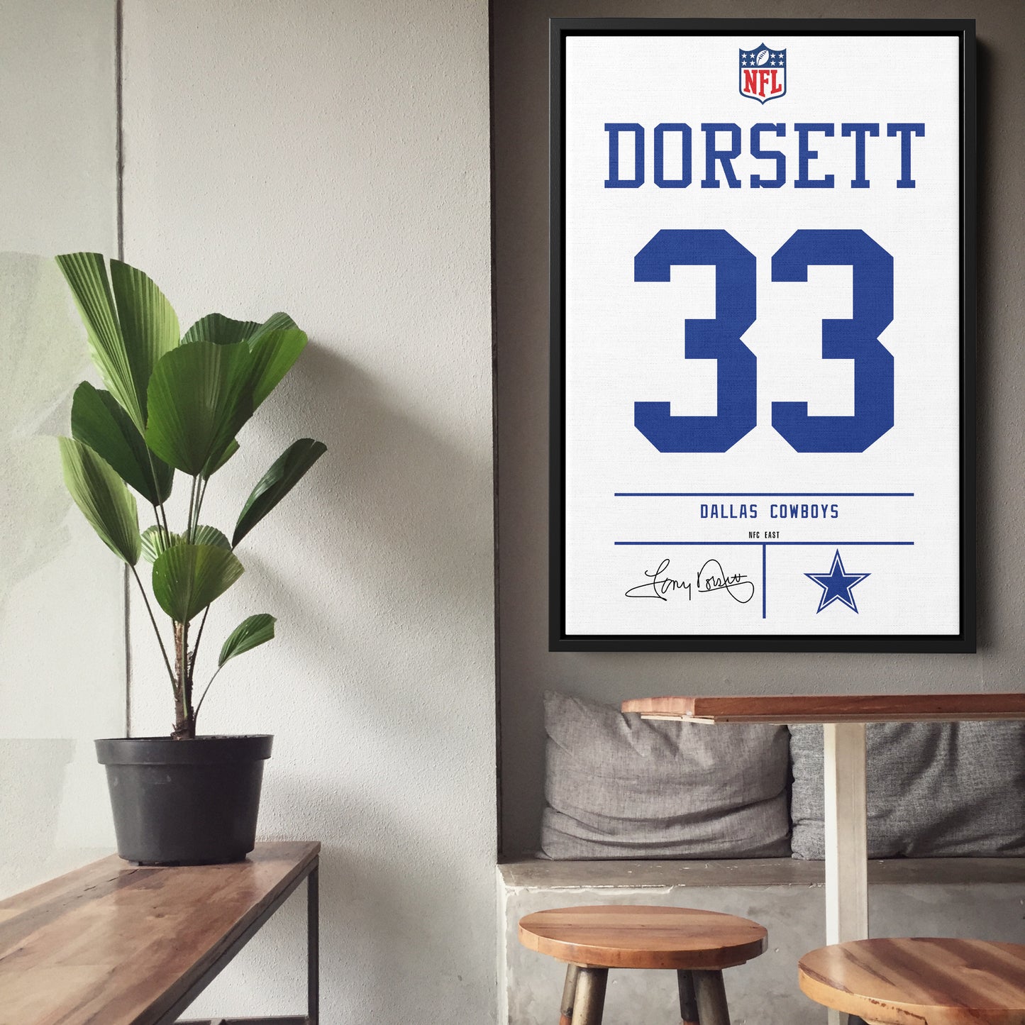 Tony Dorsett Cowboys Jersey Canvas Print | Wall Art Decor