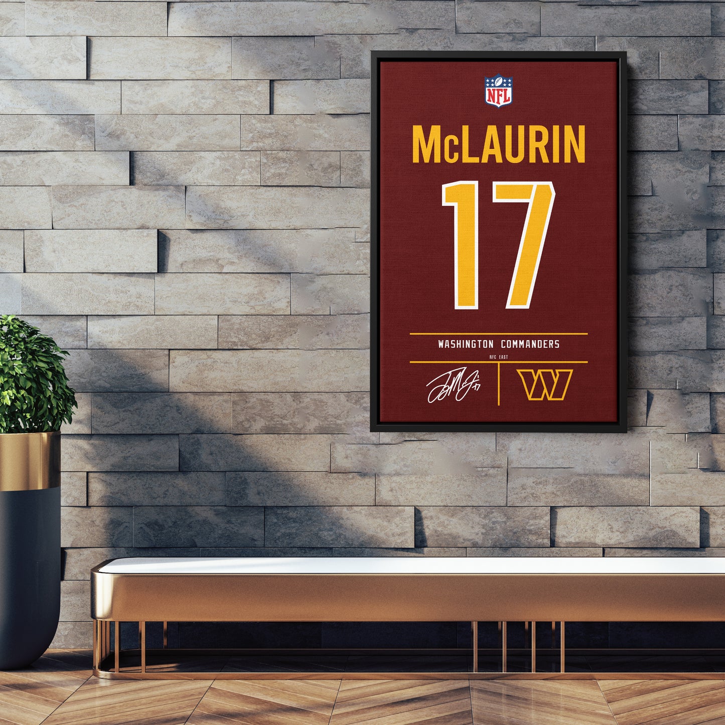 Terry McLaurin Commanders Jersey Canvas Print | Wall Art Decor