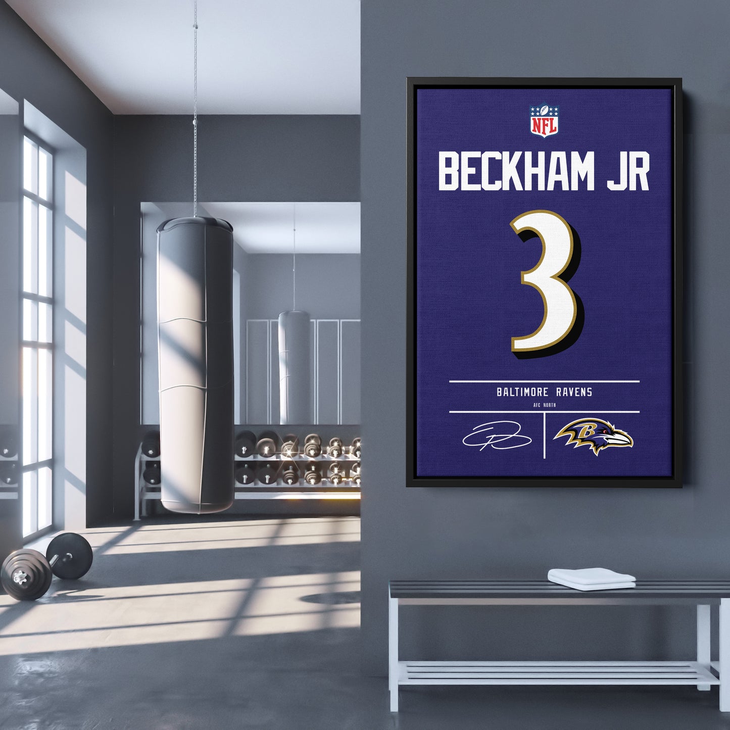 Odell Beckham Jr. Ravens Jersey Canvas Print | Wall Art Decor