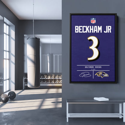 Odell Beckham Jr. Ravens Jersey Canvas Print | Wall Art Decor