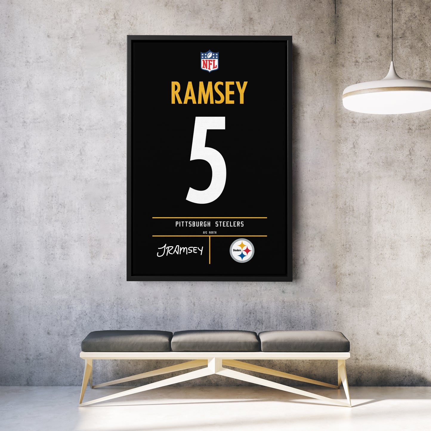 Jalen Ramsey Pittsburgh Steelers Jersey Canvas Wall Art