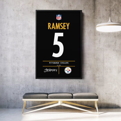 Jalen Ramsey Pittsburgh Steelers Jersey Canvas Wall Art