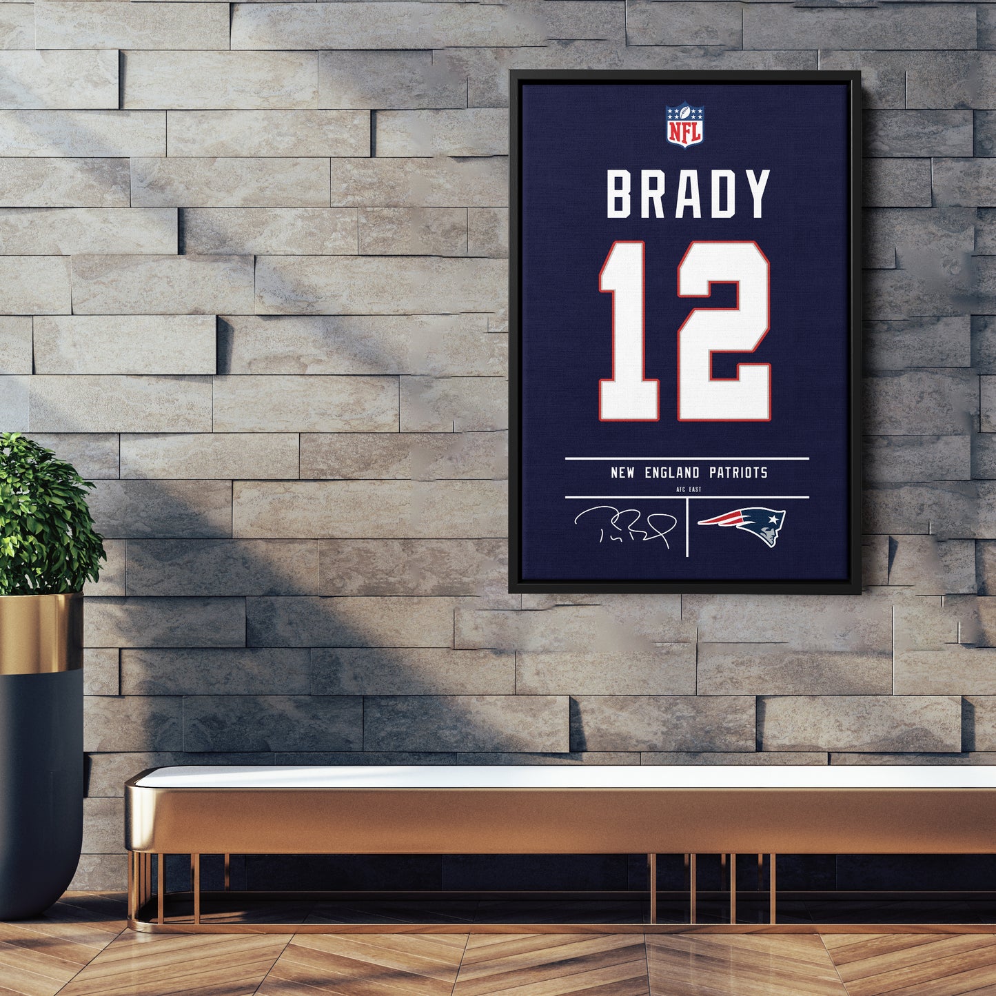 Tom Brady Patriots Jersey Canvas Print | Wall Art Decor