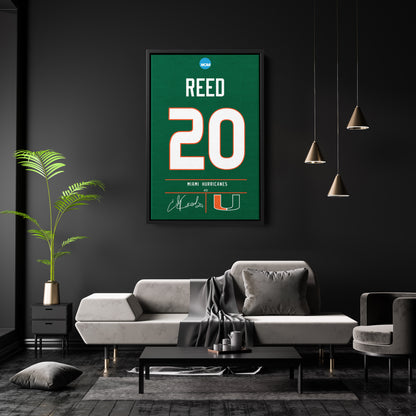 Ed Reed Hurricanes Jersey Canvas Print | Wall Art Decor