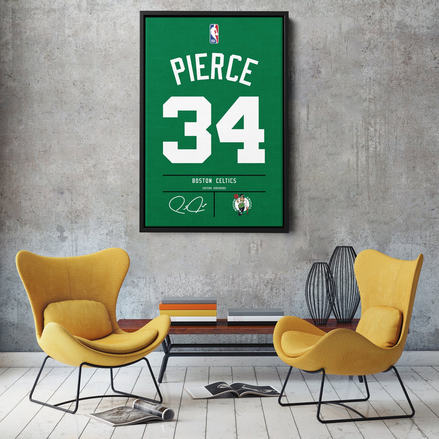 Paul Pierce Boston Celtics Jersey Canvas Wall Art