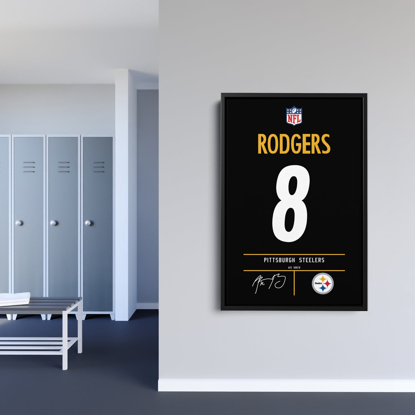 Aaron Rodgers Pittsburgh Steelers Jersey Canvas Wall Art