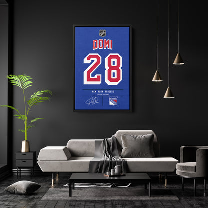 Tie Domi Rangers Jersey Canvas Print | Wall Art Decor