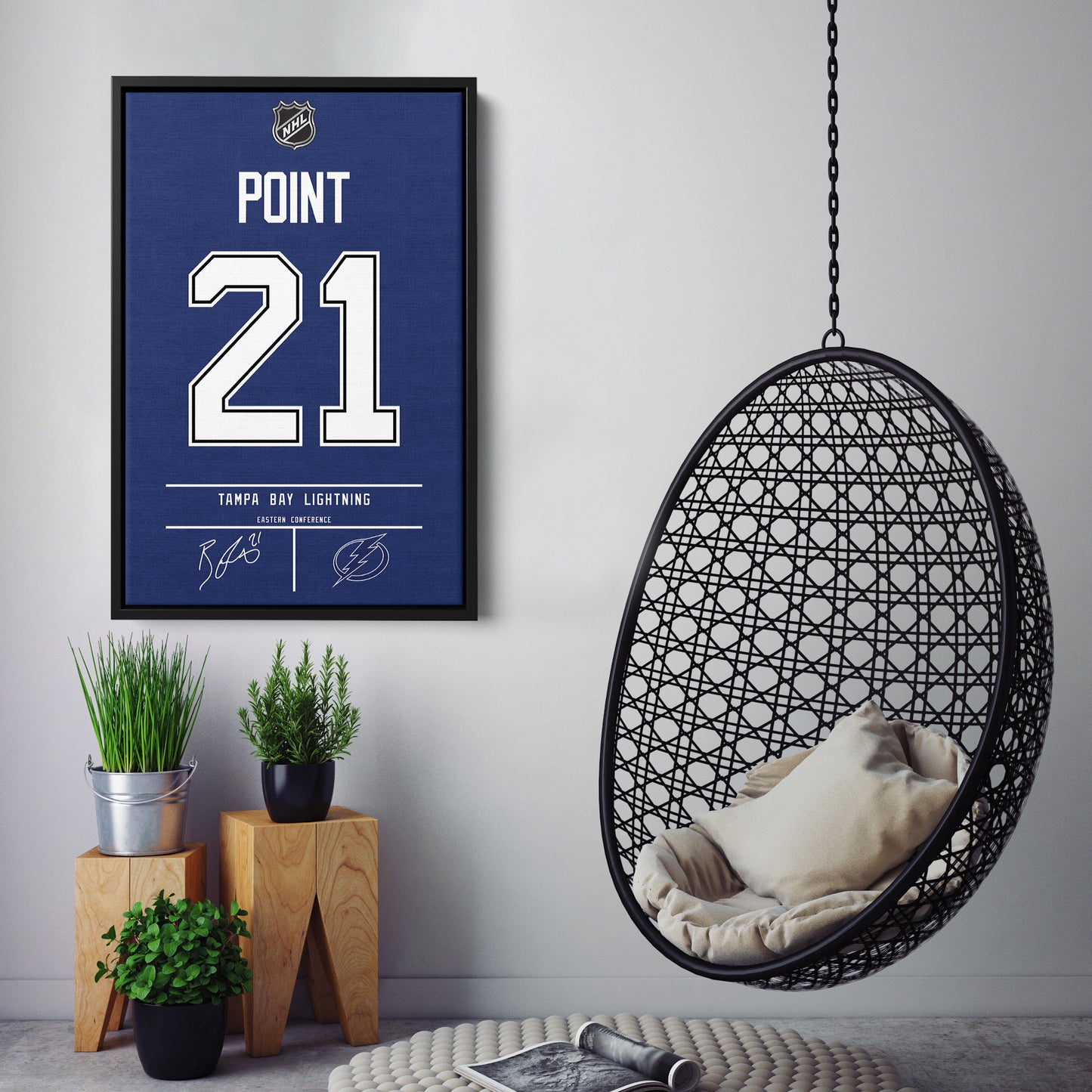 Brayden Point Tampa Bay Lightning Jersey Canvas Wall Art