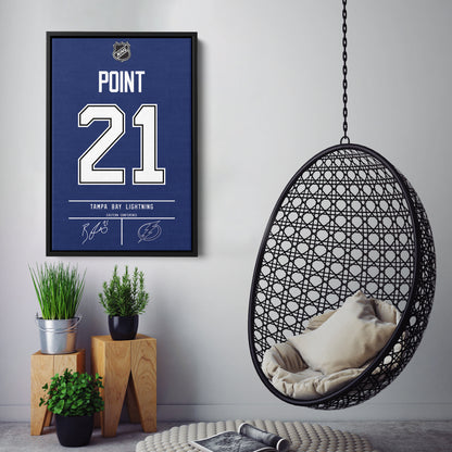 Brayden Point Tampa Bay Lightning Jersey Canvas Wall Art