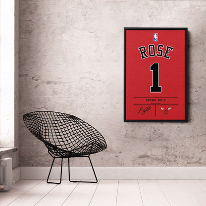Derrick Rose Chicago Bulls Jersey Canvas Wall Art