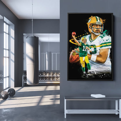 Aaron Rodgers Packers Canvas Print | Green Bay Football Wall Art