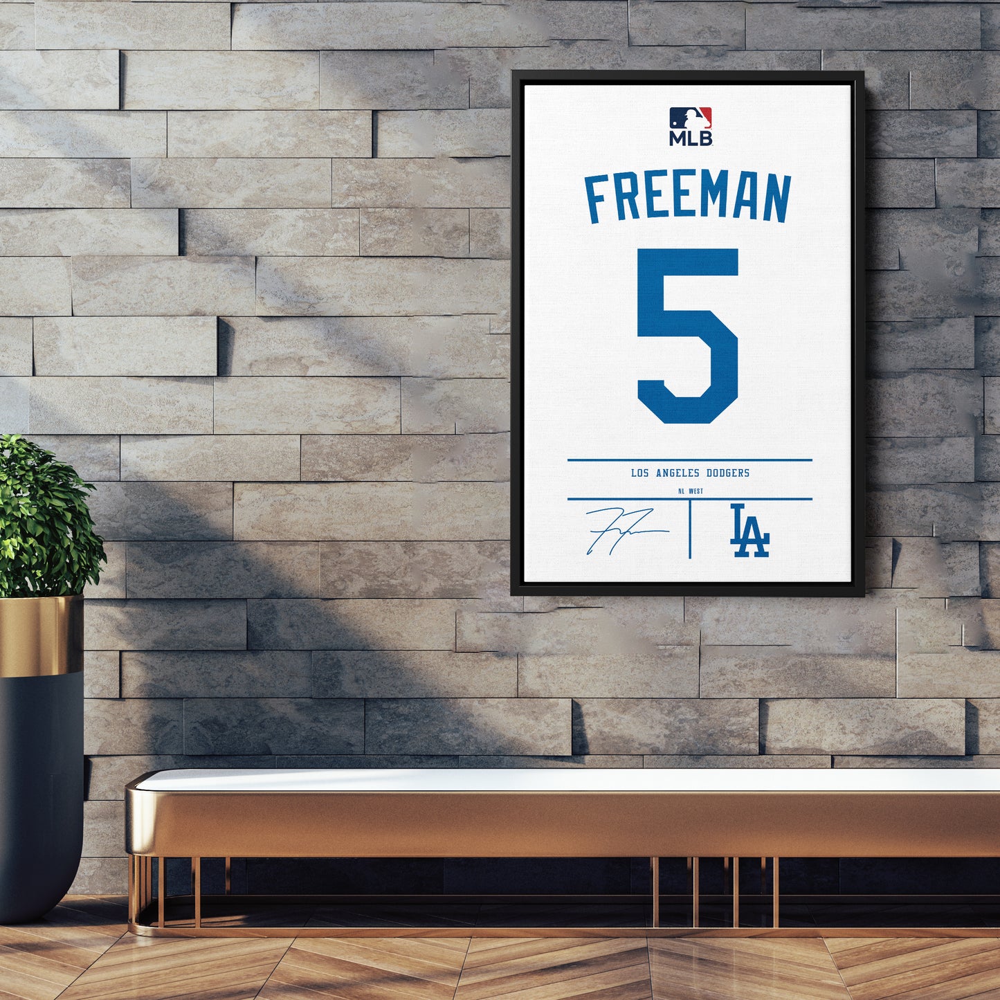 Freddie Freeman Dodgers Jersey Canvas Print | Wall Art Decor