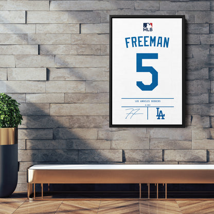 Freddie Freeman Dodgers Jersey Canvas Print | Wall Art Decor