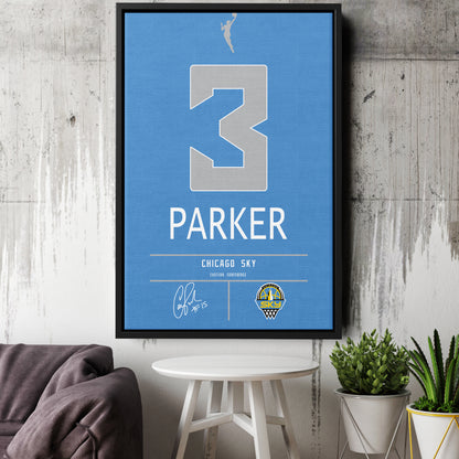 Candace Parker Sky Jersey Canvas Print | Wall Art Decor