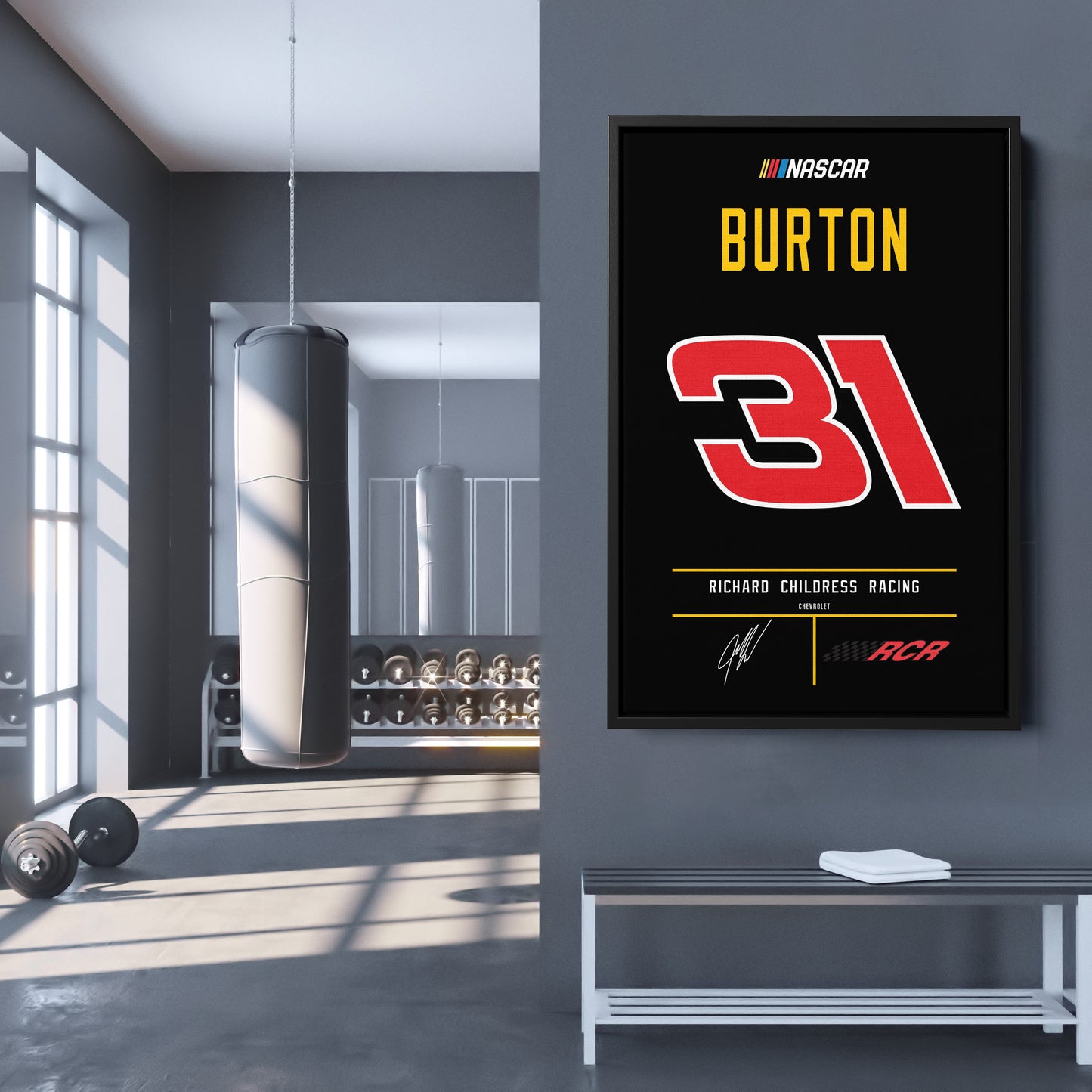 Jeff Burton Richard Childress Racing Jersey Canvas Print | Wall Art Decor