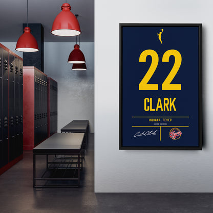 Caitlin Clark Indiana Fever Jersey Canvas Wall Art