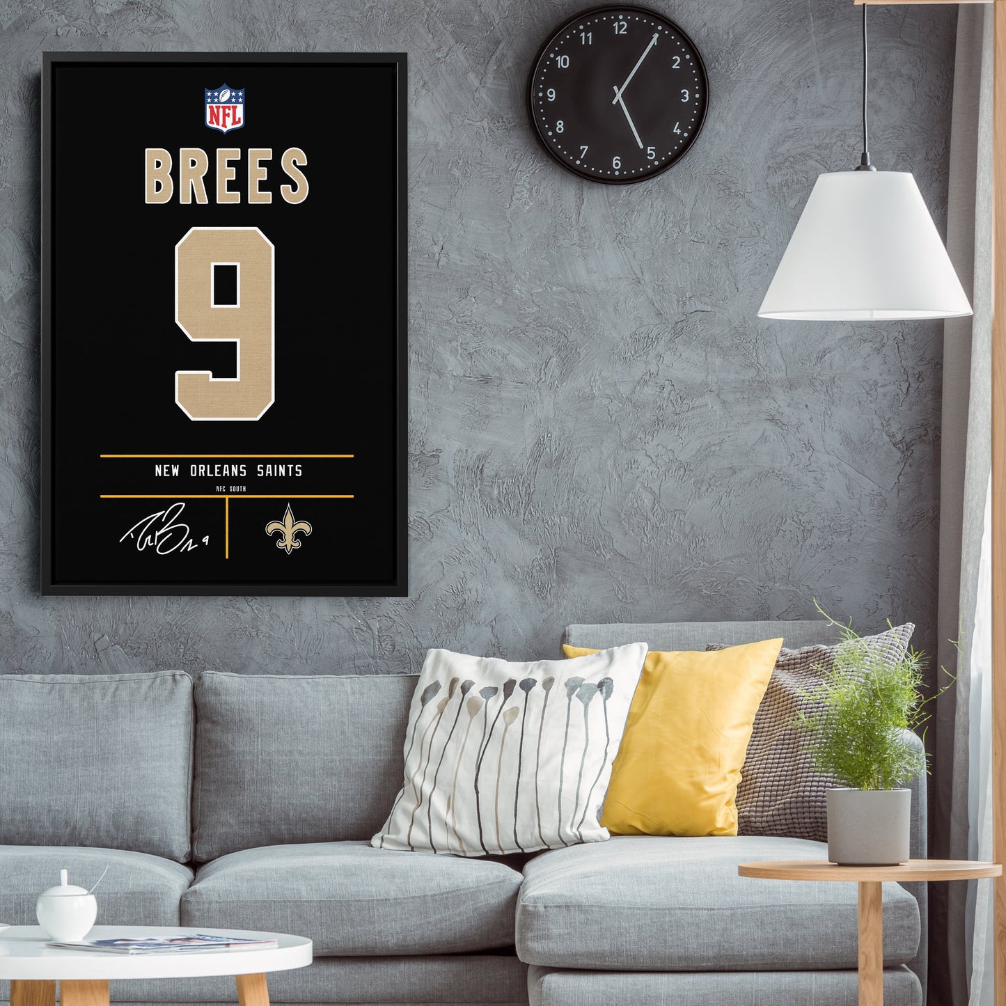 Drew Brees Saints Jersey Canvas Print | Wall Art Decor