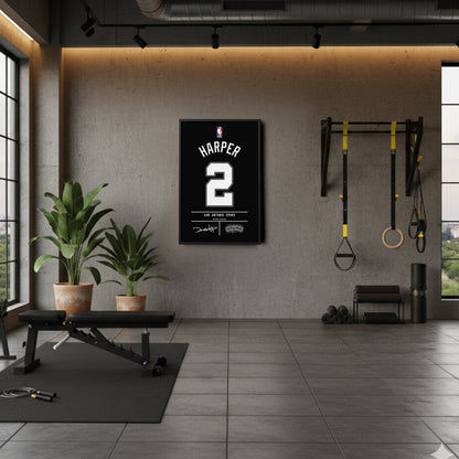 Dylan Harper San Antonio Spurs Jersey Canvas Wall Art