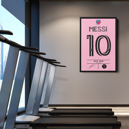 Lionel Messi Inter Miami Jersey Canvas Print | Soccer Wall Art Decor