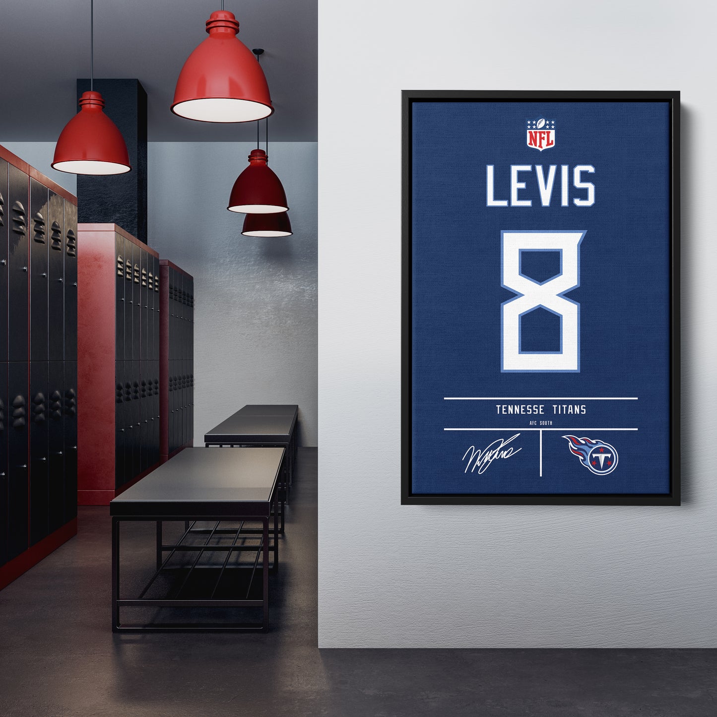 Will Levis Titans Jersey Canvas Print | Wall Art Decor