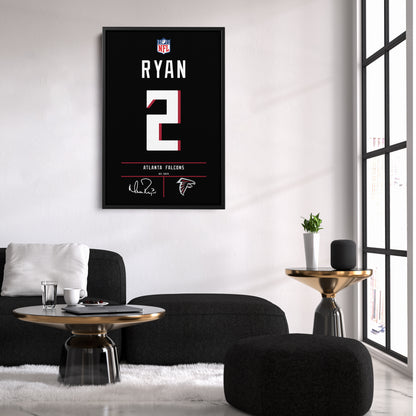 Matt Ryan Atlanta Falcons Jersey Canvas Wall Art