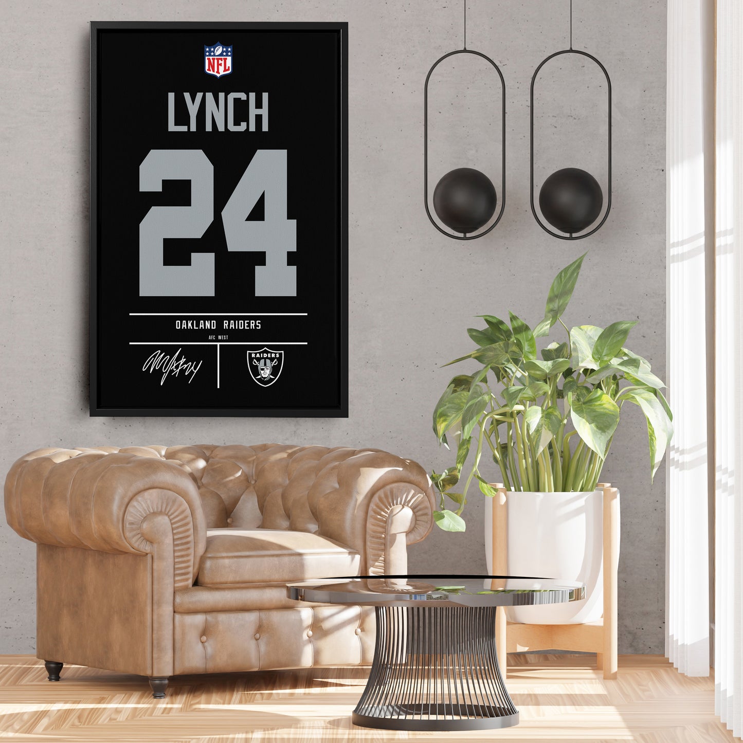 Marshawn Lynch Oakland Raiders Jersey Canvas Wall Art