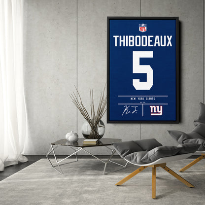 Kayvon Thibodeaux New York Giants Jersey Canvas Wall Art