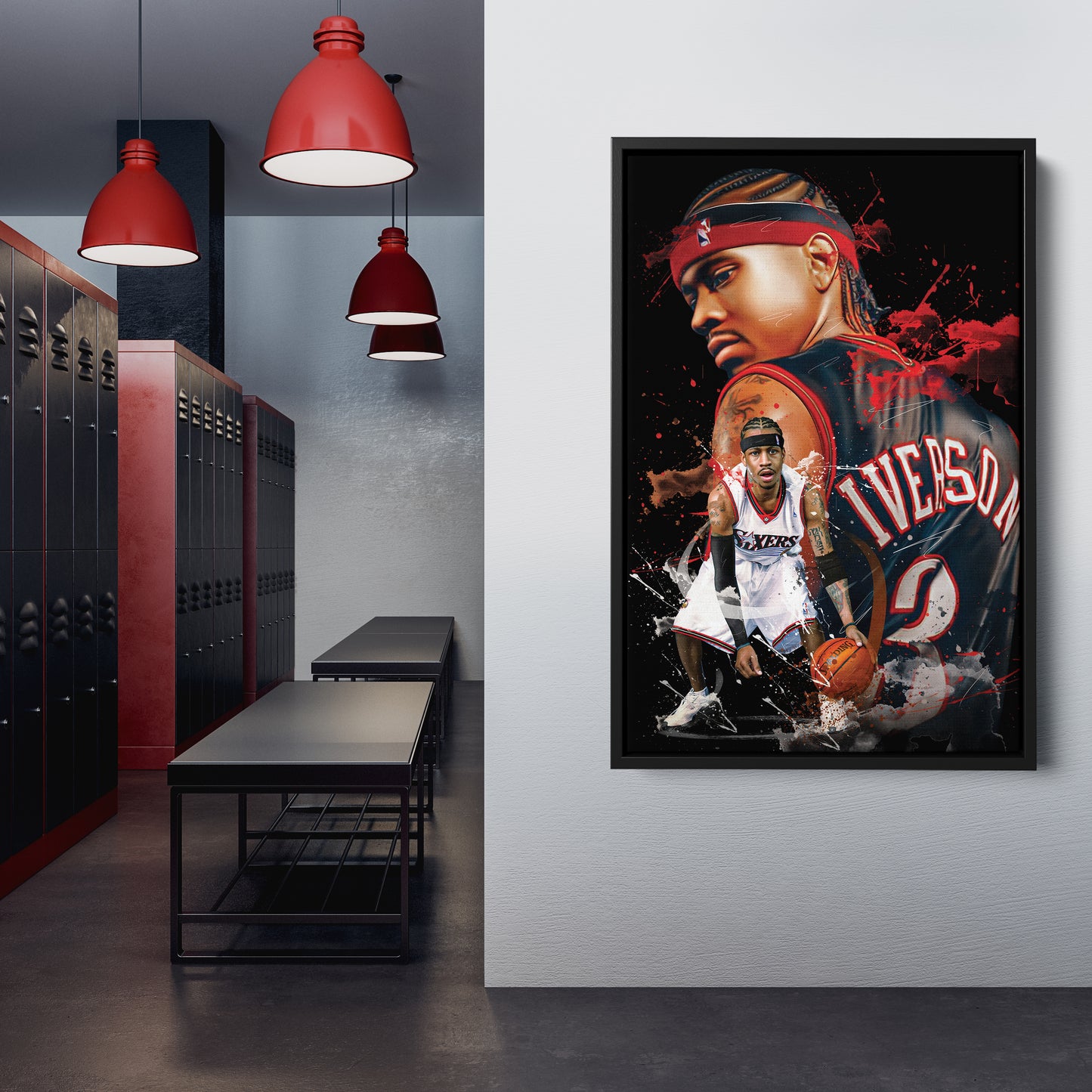 Allen Iverson 76ers Canvas Print | Philadelphia Basketball Wall Art