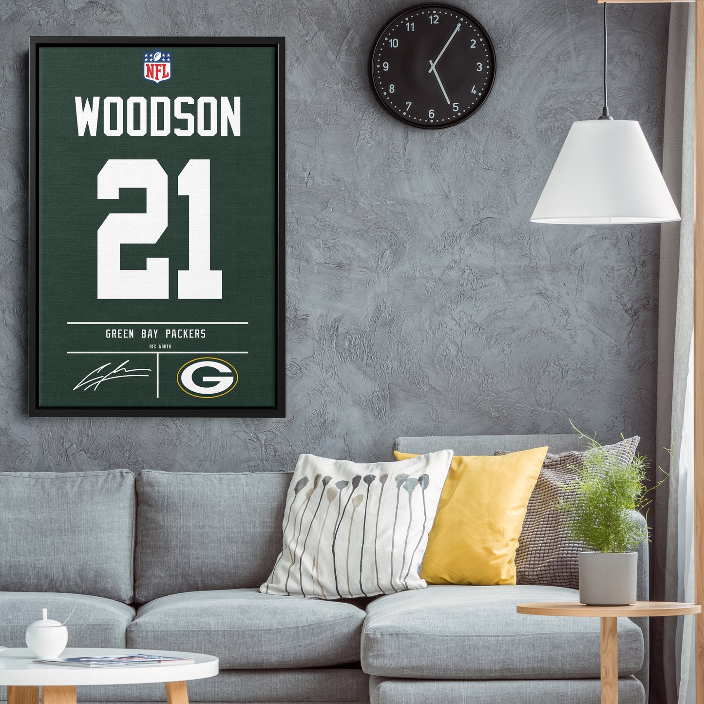 Charles Woodson Packers Jersey Canvas Print | Wall Art Decor