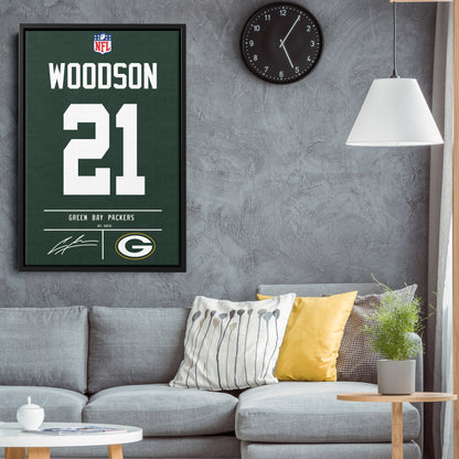 Charles Woodson Packers Jersey Canvas Print | Wall Art Decor