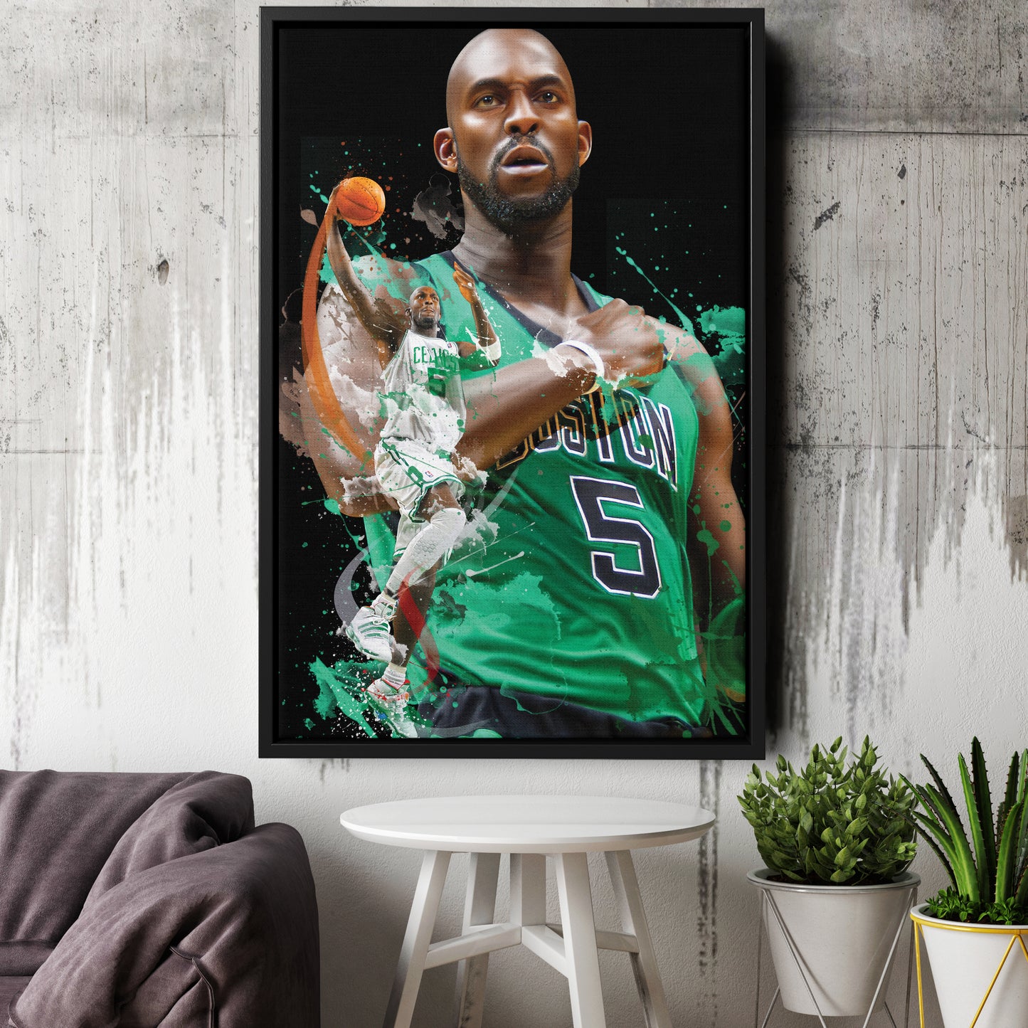 Kevin Garnett Celtics Canvas Print | Boston Basketball Wall Art