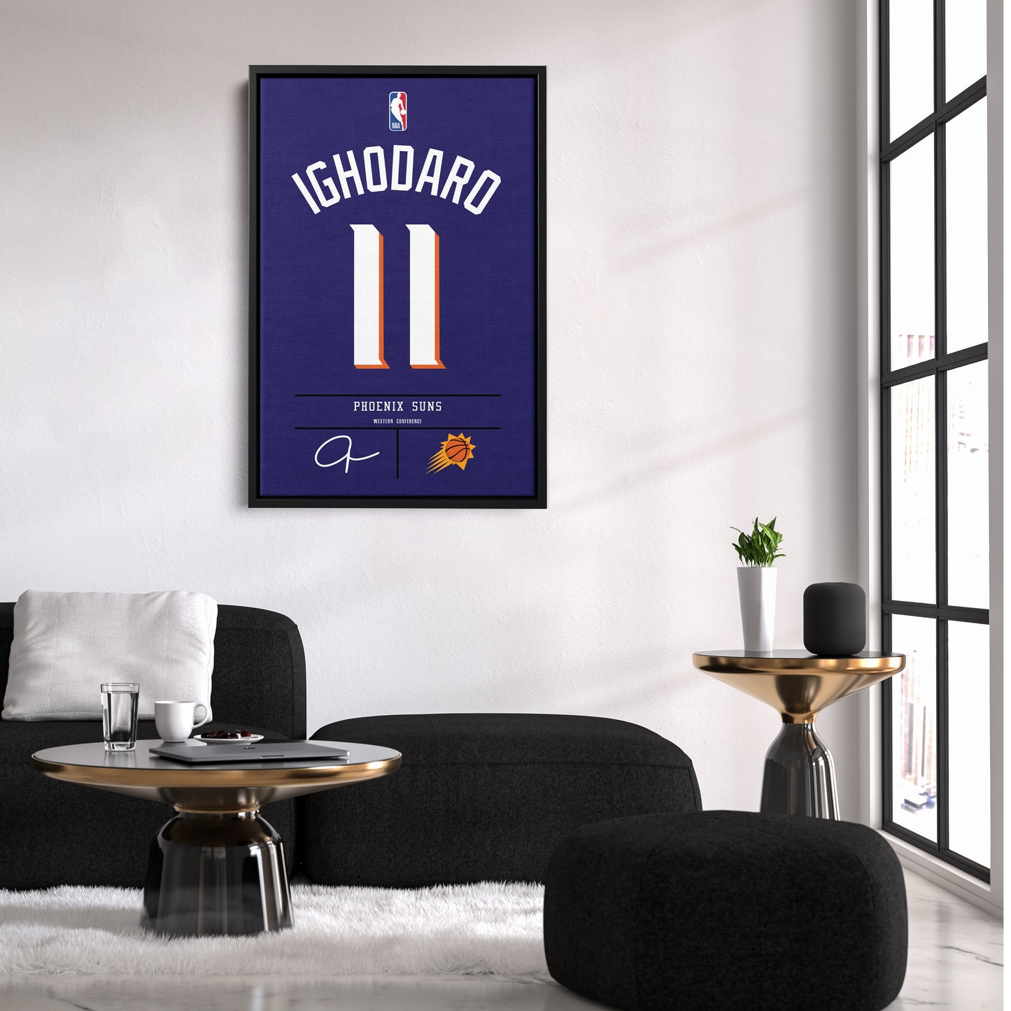 Oso Ighodaro Phoenix Suns Jersey Canvas Wall Art
