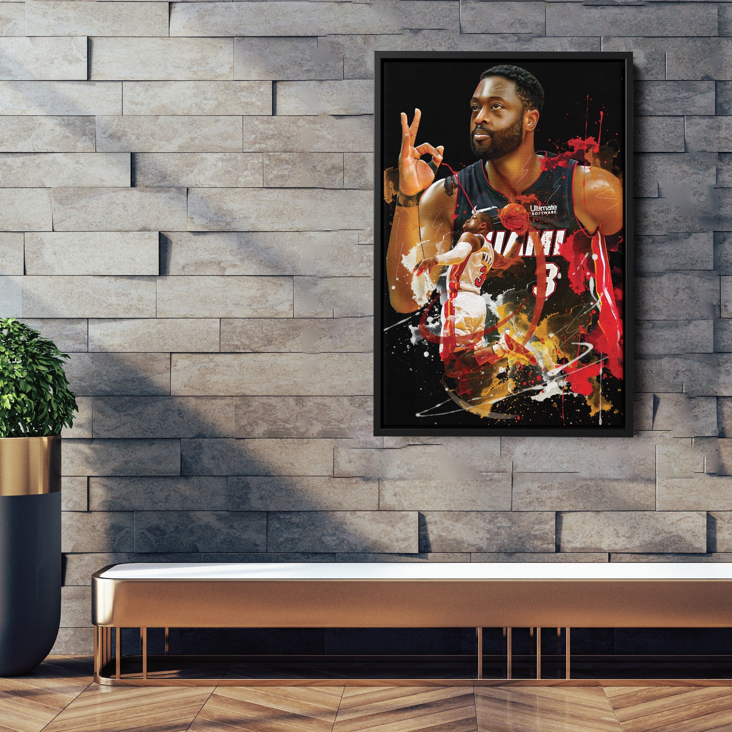 Dwyane Wade Miami Heat Canvas Print | Basketball Wall Art