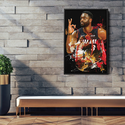 Dwyane Wade Miami Heat Canvas Print | Basketball Wall Art