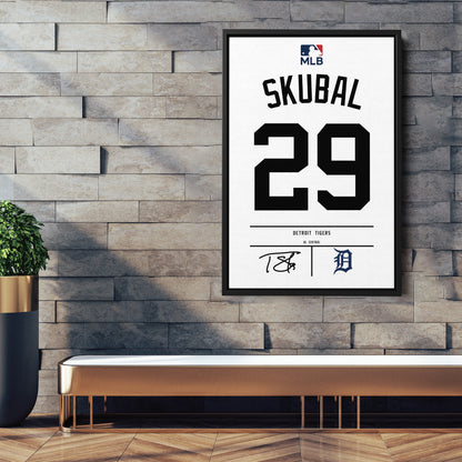 Tarik Skubal Tigers Jersey Canvas Print | Wall Art Decor